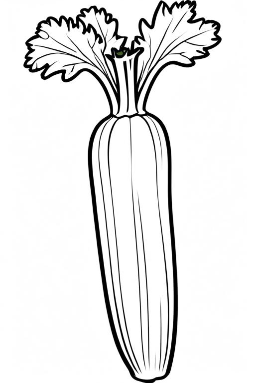 Celery Coloring Page 43 for Kids