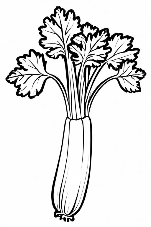 Celery Coloring Page 44 for Kids