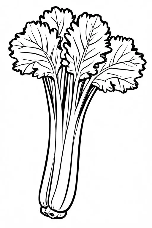 Celery Coloring Page 45 for Kids