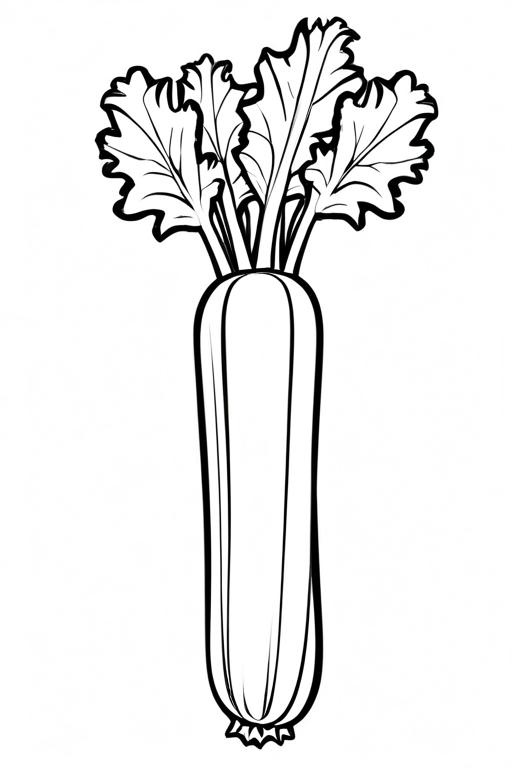 Celery Coloring Page 46 for Kids