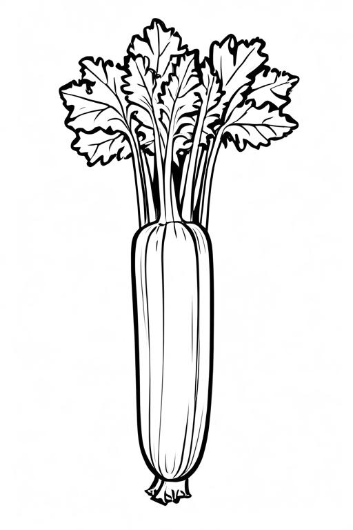 Celery Coloring Page 47 for Kids