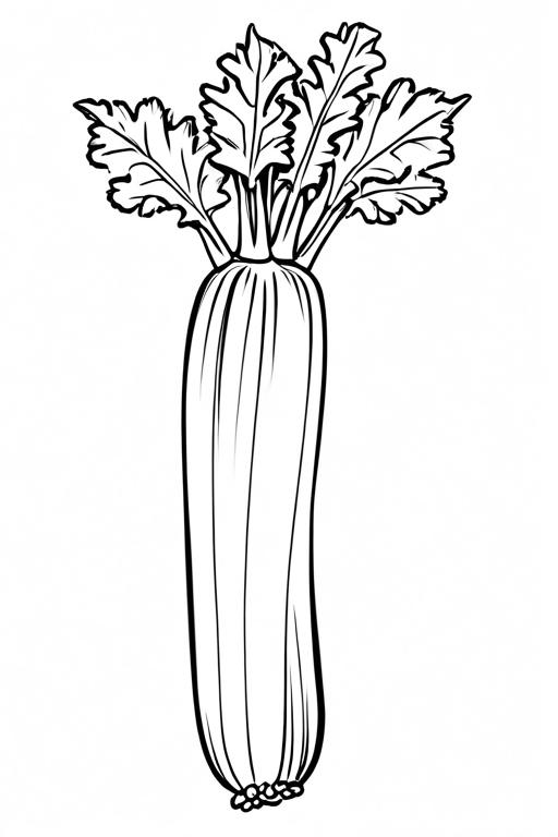 Celery Coloring Page 48 for Kids