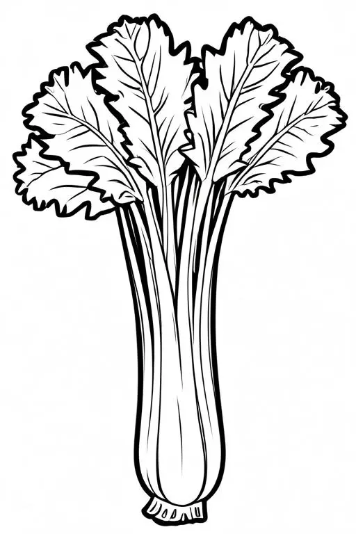 Celery Coloring Page 5 for Kids