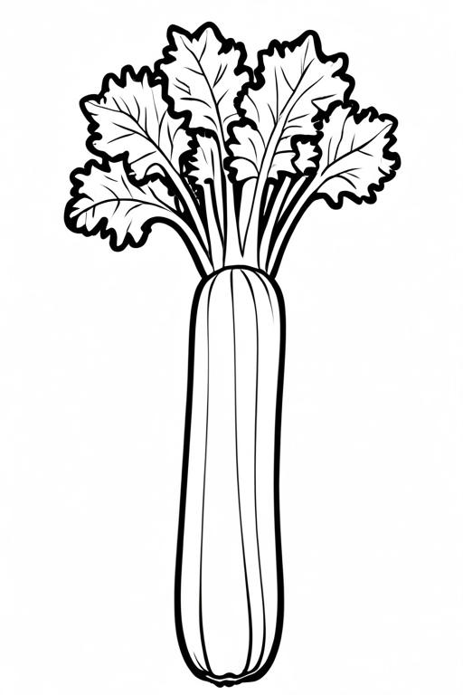 Celery Coloring Page 50 for Kids