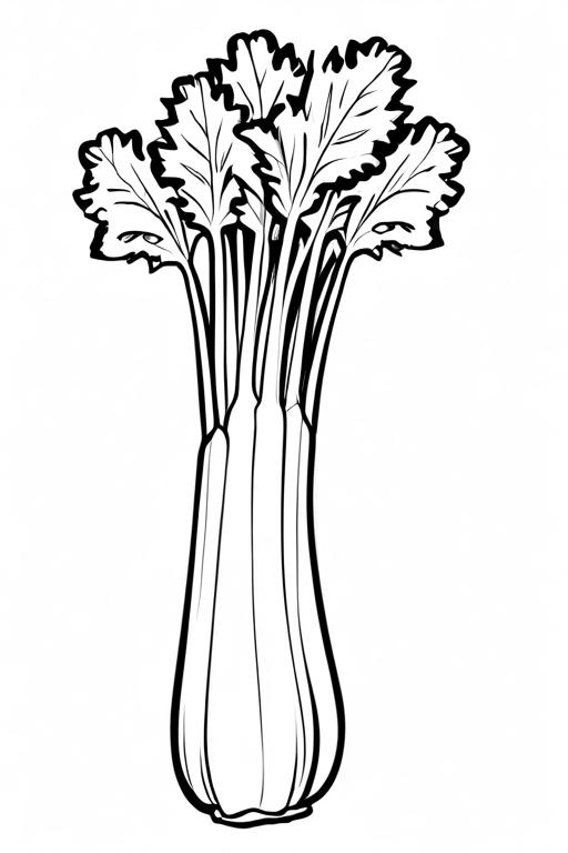 Celery Coloring Page 52 for Kids