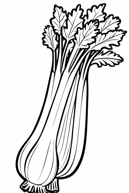 Celery Coloring Page 54 for Kids