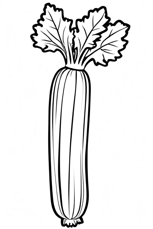 Celery Coloring Page 55 for Kids