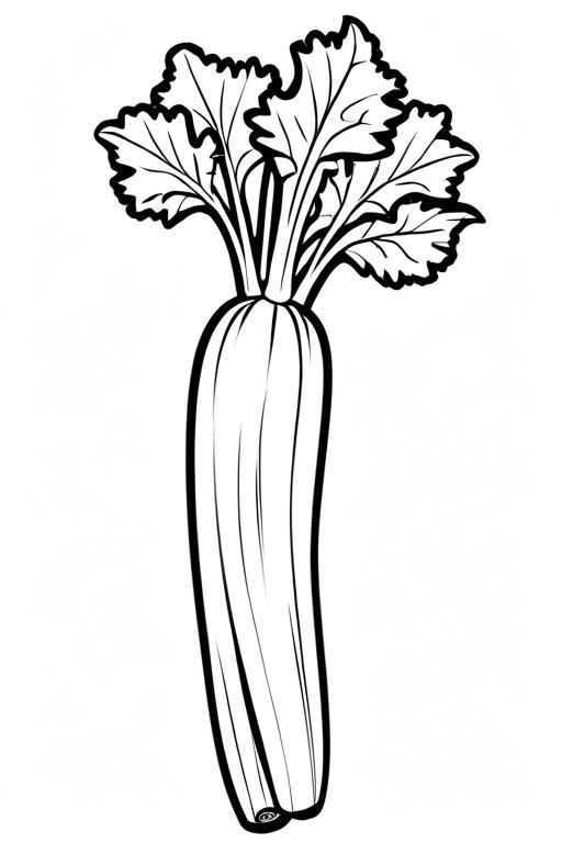 Celery Coloring Page 56 for Kids