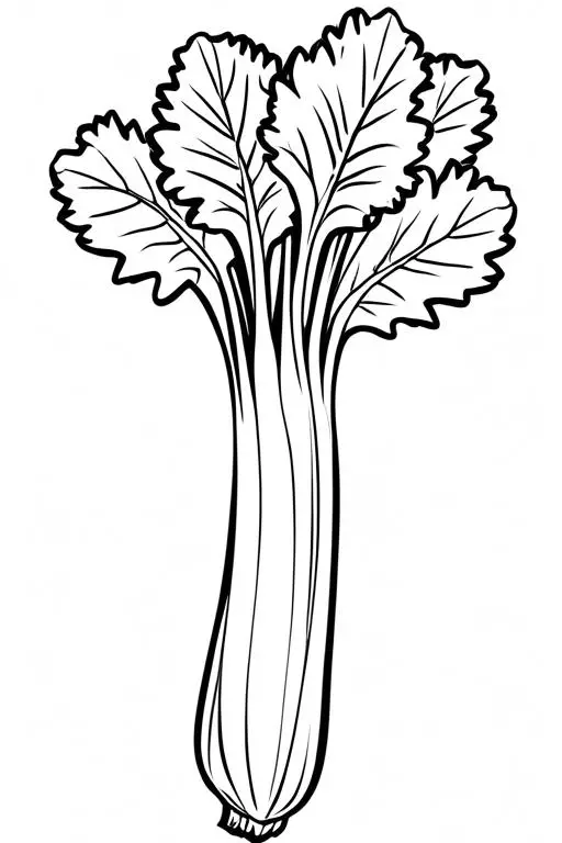 Celery Coloring Page 58 for Kids