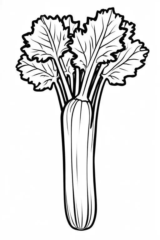 Celery Coloring Page 6 for Kids