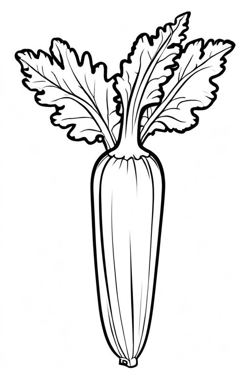 Celery Coloring Page 60 for Kids