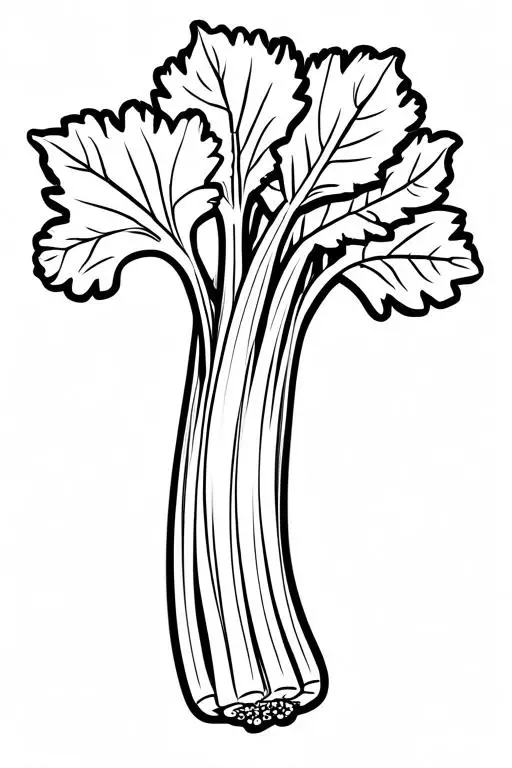 Celery Coloring Page 61 for Kids