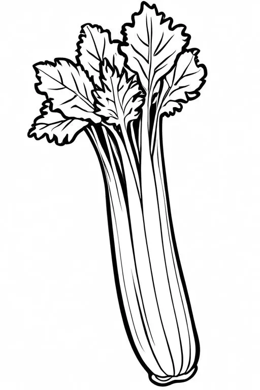 Celery Coloring Page 62 for Kids