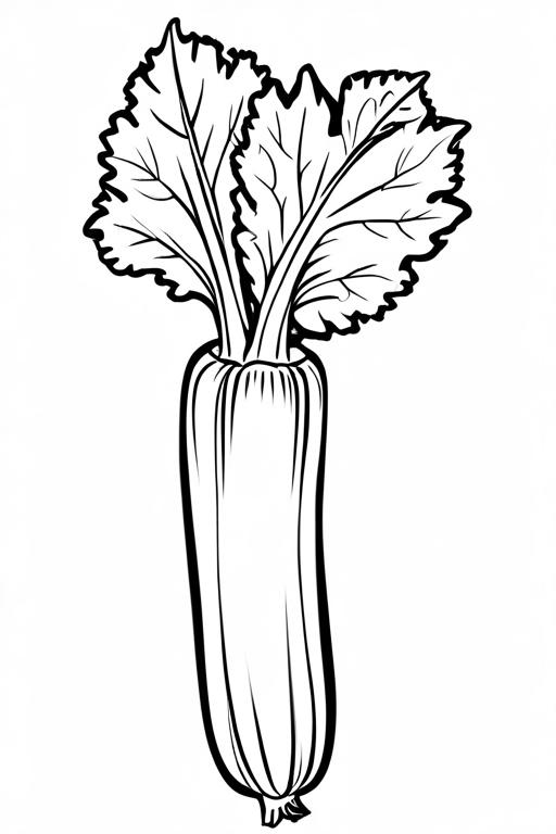 Celery Coloring Page 63 for Kids