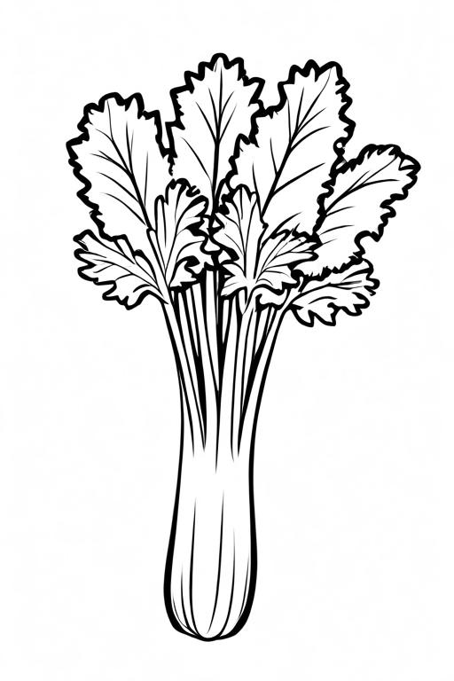 Celery Coloring Page 64 for Kids