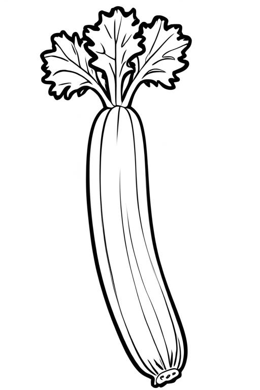 Celery Coloring Page 7 for Kids