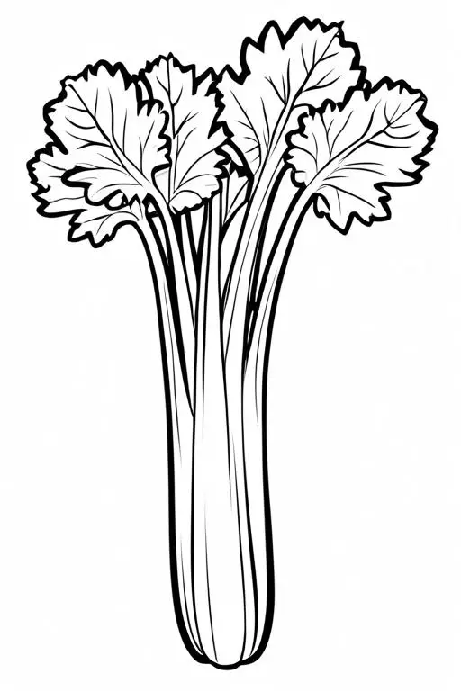 Celery Coloring Page 8 for Kids