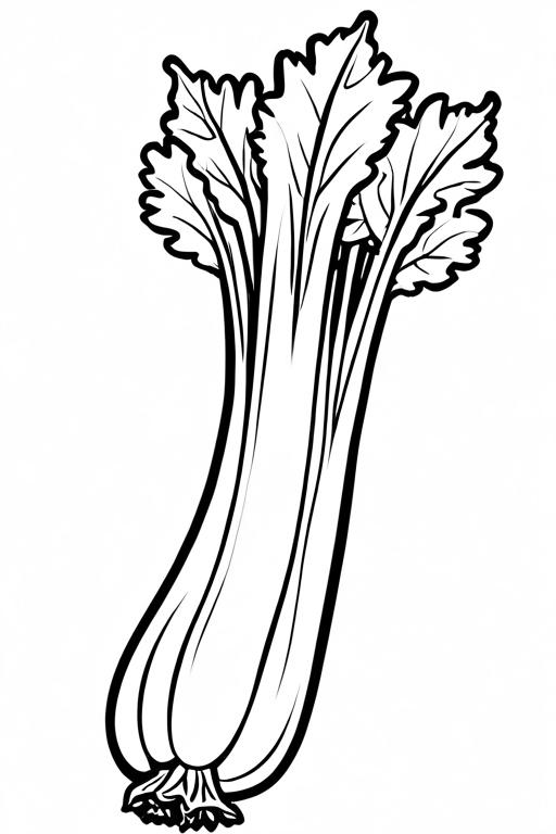 Celery Coloring Page 9 for Kids