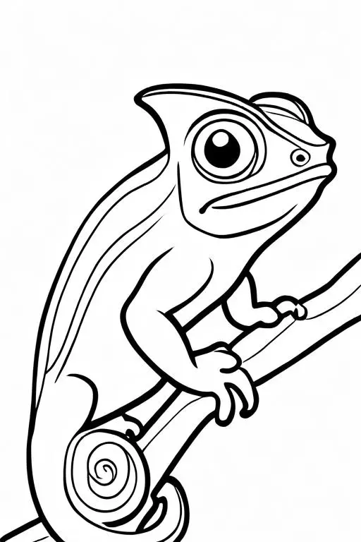 Chameleon Coloring Page 11 for Kids