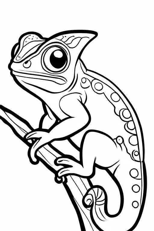 Chameleon Coloring Page 14 for Kids