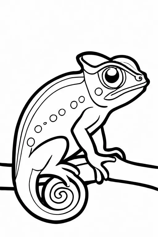 Chameleon Coloring Page 15 for Kids