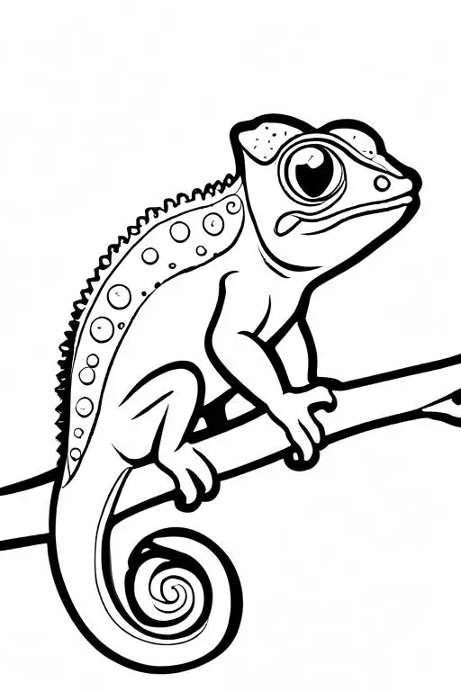 Chameleon Coloring Page 5 for Kids