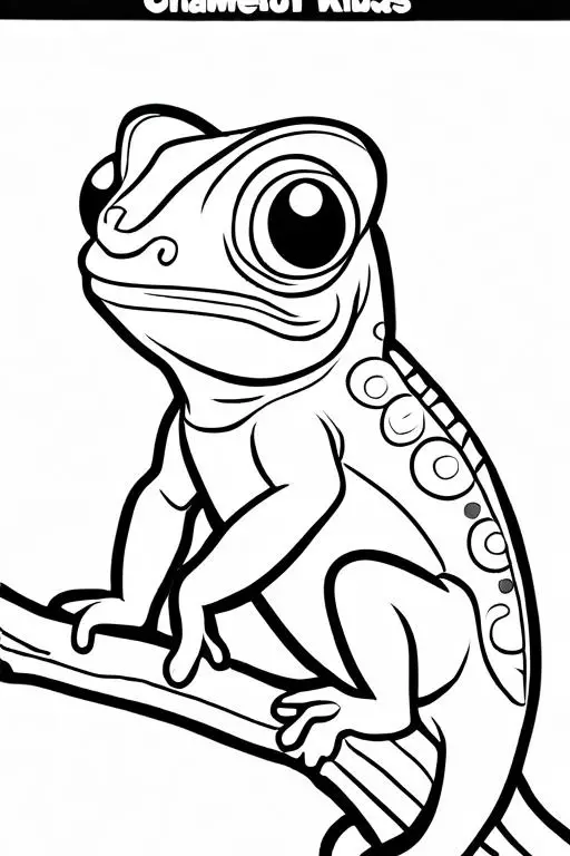 Chameleon Coloring Page 6 for Kids