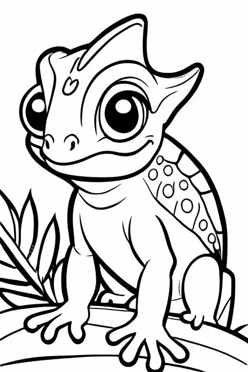 Chameleon Coloring Page 8 for Kids