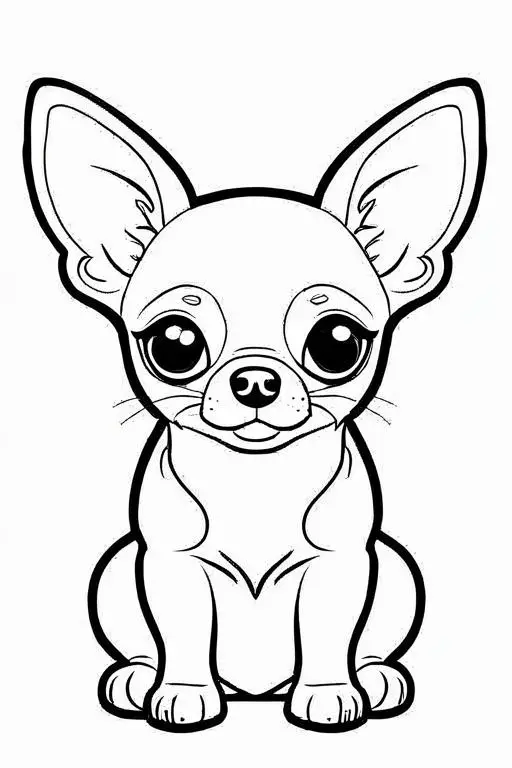 Chihuahua Coloring Page 5 for Kids