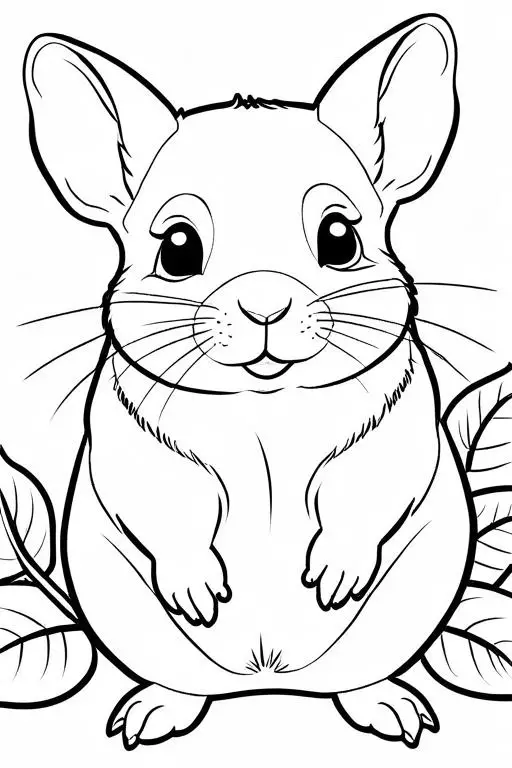 Chinchillas Coloring Page 10 for Kids