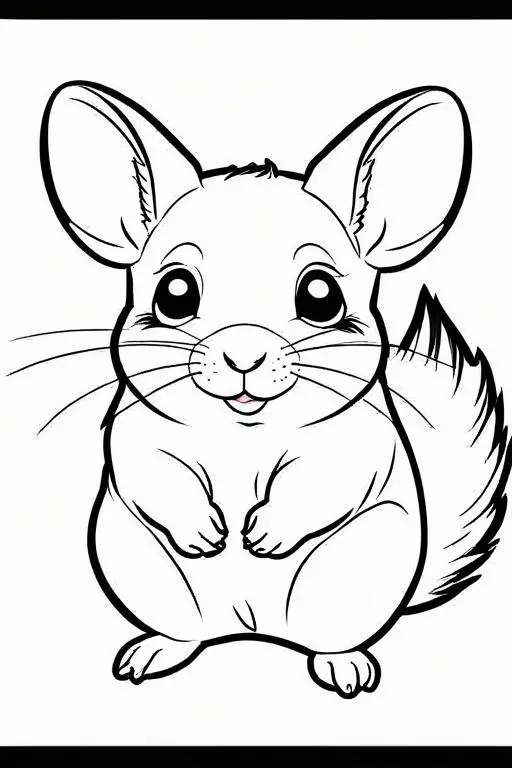 Chinchillas Coloring Page 12 for Kids