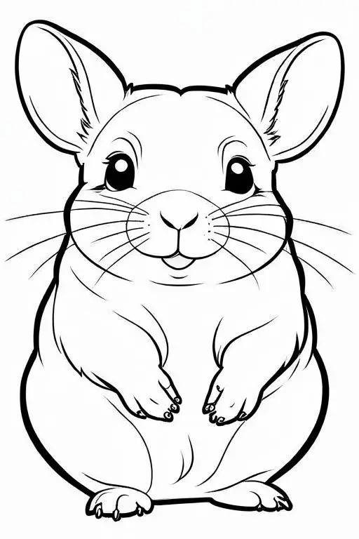 Chinchillas Coloring Page 13 for Kids