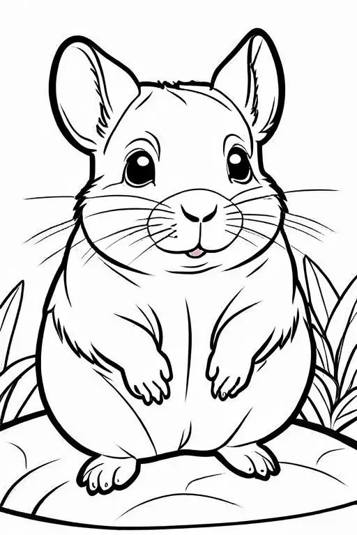 Chinchillas Coloring Page 14 for Kids