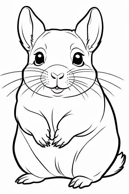 Chinchillas Coloring Page 16 for Kids