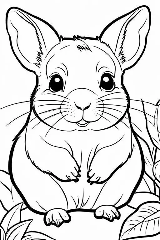 Chinchillas Coloring Page 17 for Kids