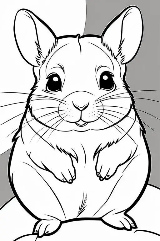 Chinchillas Coloring Page 2 for Kids