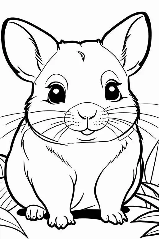 Chinchillas Coloring Page 24 for Kids