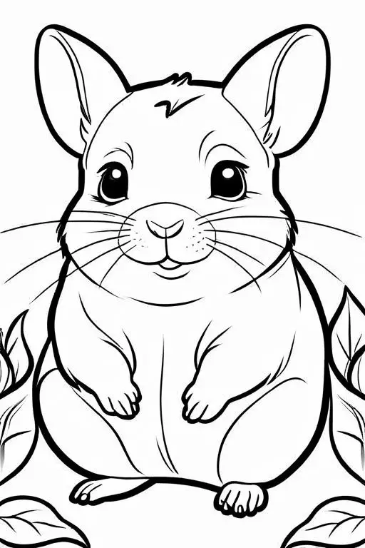 Chinchillas Coloring Page 3 for Kids