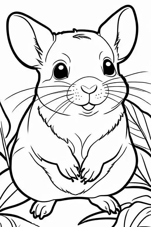 Chinchillas Coloring Page 32 for Kids