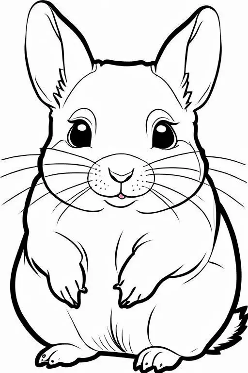 Chinchillas Coloring Page 36 for Kids