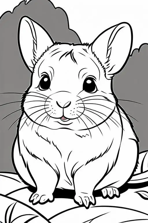 Chinchillas Coloring Page 37 for Kids