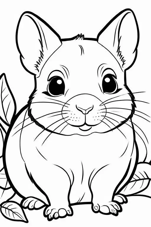 Chinchillas Coloring Page 4 for Kids