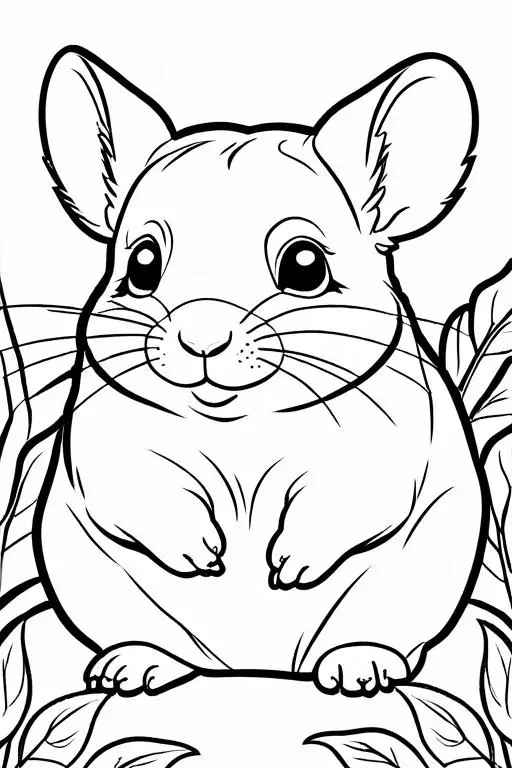 Chinchillas Coloring Page 40 for Kids