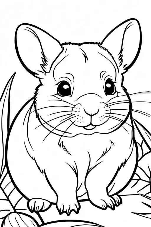 Chinchillas Coloring Page 5 for Kids