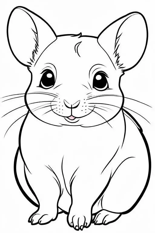 Chinchillas Coloring Page 6 for Kids