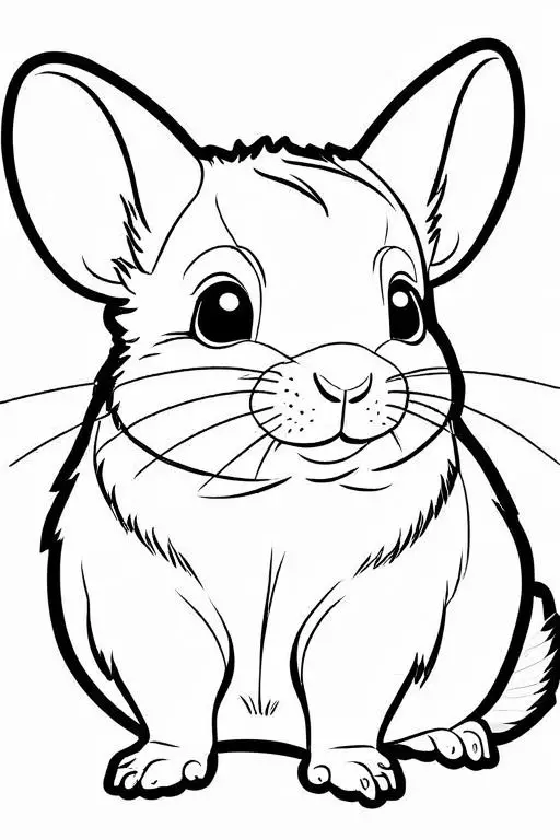 Chinchillas Coloring Page 7 for Kids