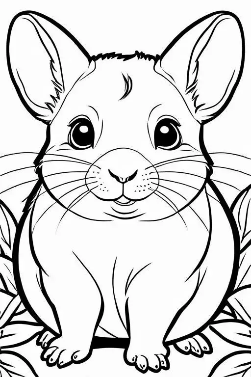 Chinchillas Coloring Page 8 for Kids