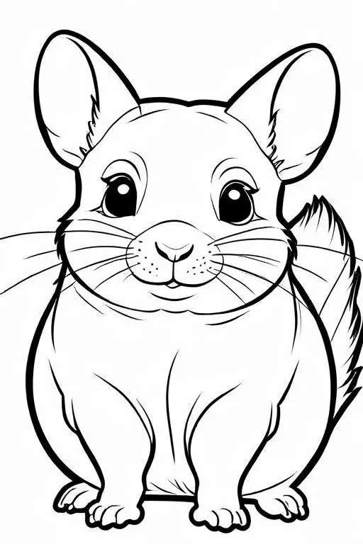 Chinchillas Coloring Page 9 for Kids