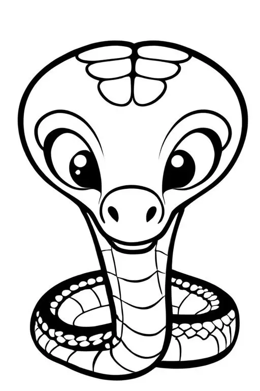 Cobra Coloring Page 1 for Kids