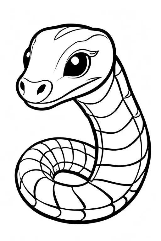 Cobra Coloring Page 2 for Kids